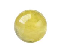Dial Quartz Citrine - Crystal Ball + Carved Wood Stand - Stones and Crystals - Feng Shui Decoration,Yellow,20mm