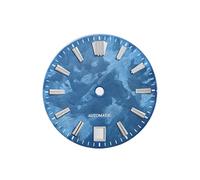 Dial Sakura de 28,5mm, sin Resorte Rosa Lume for Movimiento NH35, Texto GS Mod, Ventana Fecha a Las 6 en Punto, SKX007, 1 ud(Blue New,No Date no Logo)