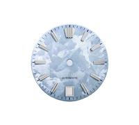 Dial Sakura de 28,5mm, sin Resorte Rosa Lume for Movimiento NH35, Texto GS Mod, Ventana Fecha a Las 6 en Punto, SKX007, 1 ud(Ice Blue,No Date no Logo)