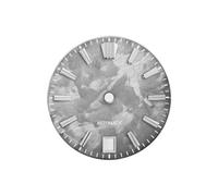 Dial Sakura de 28,5mm, sin Resorte Rosa Lume for Movimiento NH35, Texto GS Mod, Ventana Fecha a Las 6 en Punto, SKX007, 1 ud(Grey,No Date no Logo)
