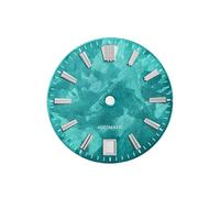 Dial Sakura de 28,5mm, sin Resorte Rosa Lume for Movimiento NH35, Texto GS Mod, Ventana Fecha a Las 6 en Punto, SKX007, 1 ud(Green New,No Date no Logo)