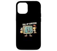 Dial-Up Survivor Retro Computer Internet Nostalgia Carcasa para iPhone 12/12 Pro