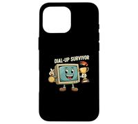 Dial-Up Survivor Retro Computer Internet Nostalgia Carcasa para iPhone 16 Pro Max