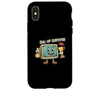 Dial-Up Survivor Retro Computer Internet Nostalgia Carcasa para iPhone X/XS