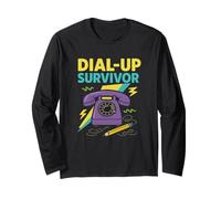 Dial Up Survivor Retro, Humor de Internet de los 90 Manga Larga
