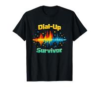 Dial-Up Survivor Retro Internet Nostalgia tecnológica de los 90 Camiseta