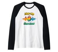 Dial-Up Survivor Retro Internet Nostalgia tecnológica de los 90 Camiseta Manga Raglan