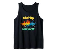 Dial-Up Survivor Retro Internet Nostalgia tecnológica de los 90 Camiseta sin Mangas