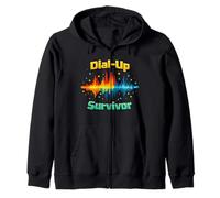 Dial-Up Survivor Retro Internet Nostalgia tecnológica de los 90 Sudadera con Capucha