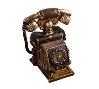 Diales giratorios vintage para decoración de escritorio de teléfono, resinas antiguas, adorno para decoración del hogar, cafetería, modelo de teléfono vintage