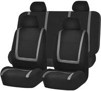DIALFA Fundas para Asientos de Coche para Citroen C1 c1 3-Doors 2005-2022, Cómodo y Transpirable Tela Delanteros y Traseros Juegos de Cubreasientos Protección Accesorios,E Grey