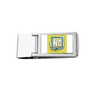 Dialog Bubble No Word Art Deco - Cartera de bolsillo con clip para dinero de acero inoxidable