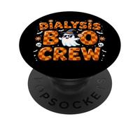 Dialysis Boo Crew Espeluznante diseño Fantasma de Halloween PopSockets PopGrip Adhesivo