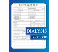 Dialysis Log Book: A Comprehensive Daily Tracker to Monitor Vital Signs, Fluid Intake, and Symptoms for Hemodialysis and Peritoneal Patients