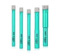 Diamant Bohrkrone LEKOMESH Fliesenbohrer Set - 5pcs 6/6/6/8/10MM Diamantbohrer,Rundschäfte,Porzellanfliesen Bohrer für Keramik Marmor Granit Stein Quarz,Vakuum Gelötet