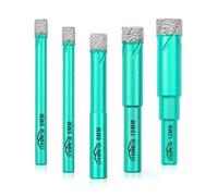 Diamant Bohrkrone LEKOMESH Fliesenbohrer Set - 5pcs 6/6/8/10/12MM Diamantbohrer,Rundschäfte,Porzellanfliesen Bohrer für Keramik Marmor Granit Stein Quarz,Vakuum Gelötet