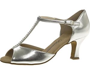 Diamant - Mujeres Zapatos de Baile 025-087-013 - Plateado - 6,5 cm Flare [UK 3,5]