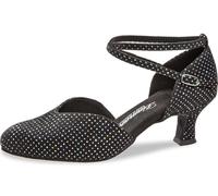 Diamant - Mujeres Zapatos de Baile 105-068-155 - Terciopelo Negro/Multicolor - 5 cm Latino [UK 3,5]