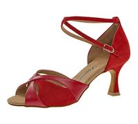 Diamant - Mujeres Zapatos de Baile 141-087-389 - Cuero/Ante Rojo - 6,5 cm Flare [UK 5]