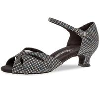 Diamant Mujeres Zapatos de Baile Latino 144-011-183 - Tejido Negro/Holograma - 4,2 cm Spanish [UK 6,5]