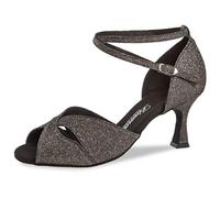 Diamant Mujeres Zapatos de Baile Latino 181-087-510 - Brocado Bronce/Glitter - 6,5 cm Flare [UK 9,5]