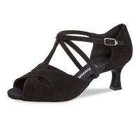 Diamant Mujeres Zapatos de Baile Latino 182-077-001 - Ante Negro - 5 cm Flare [UK 3]
