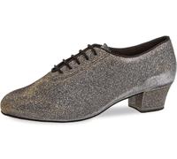 Diamant Mujeres Zapatos de Baile/Zapatos de Práctica 093-034-509-A - Brocado Negro-Plateado/Oro - 3,7 cm Cuban [UK 8,5]