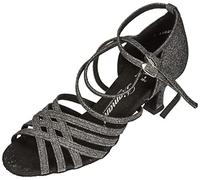 Diamant TANZSCHUHMANUFAKTUR 108-036-519, Zapatillas de Baile Mujer, Schwarz Silber, 44 EU Estrecho