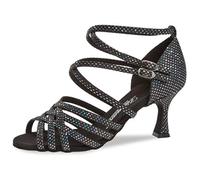 Diamant TANZSCHUHMANUFAKTUR 108-087-183, Zapatillas de Baile Mujer, Schwarz Silber, 37 1/3 EU