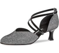 Diamant TANZSCHUHMANUFAKTUR 170-106-520, Zapatillas de Baile Mujer, Schwarz Silber, 42 2/3 EU