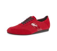 Diamant Zapatillas de Baile para Hombre 192-425-579-V - Ante/Malla Rojo - Tacón de cuña de 1,5 cm - Suela VarioSpin - Talla: UK 7