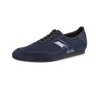 Diamant Zapatillas de Baile para Hombre 192-425-582-V - Ante/Malla Azul Marino-Azul - Tacón de cuña de 1,5 cm - Suela VarioSpin - Talla: UK 12