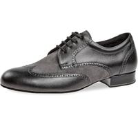 Diamant Zapatos de Baile para Hombre 099-025-376 - Cuero/Suede Negro/Gris - Ancho - 2 cm Standard - Suela de Ante - Talla: UK 7,5