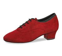 Diamant Zapatos de Baile para Mujer 140-034-523-A - Rojo Ante - Normal - 3,7 cm Cuban - Talla: UK 6,5