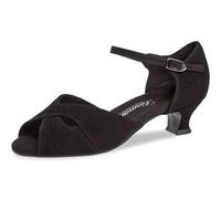 Diamant Zapatos de Baile para Mujer 162-011-001-V - Ante Negro - 4,2 cm Spanish - VarioSpin - Talla: UK 2