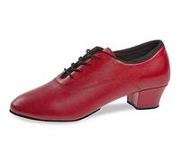 Diamant Zapatos de Baile para Mujer 185-234-403-A - Cuero Rojo - Regular - 3,7 cm Cubano - Special Edition - Talla: UK 5,5