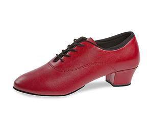 Diamant Zapatos de Baile para Mujer 185-234-403-A - Cuero Rojo - Regular - 3,7 cm Cubano - Special Edition - Talla: UK 5