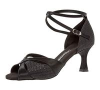 Diamant Zapatos de Baile para señoras 141-087-411 - Satén Negro - 6,5 cm Flare - Edición Especial - Talla: UK 4