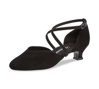 Diamant Zapatos de Baile para Señoras 170-112-001-V - Ante Negro - Extra Ancho - 4,2 cm Spanish - Size: UK 3