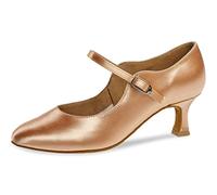 Diamant Zapatos de Baile para señoras 186-177-094 - Satén Beige - Regular - 5 cm Flare - Talla: UK 5.5