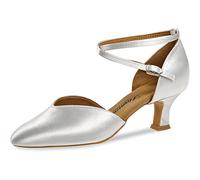 Diamant Zapatos de Novia Mujer 105-068-092-Y - Satén Blanco - Regular - 5 cm Latino - Talla: UK 5