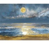 Diamante Adultos Kits Arte, El cielo estrellado del mar Kits de Pintura Diamante 5D Niños Principiantes, DIY Redondo Completo Perforador Cristal Arte Cruz Costura, Decor Pared Hogar 80 x 110cm F-240