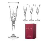 DIAMANTE Chatsworth Champagne Prosecco - Flautas de Cristal Premium Sin Plomo, Copas, Juego de 4