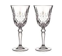 Diamante Chatsworth - Copas de vino de cristal sin plomo, 2 unidades, regalo perfecto para el día de San Valentín