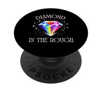 Diamante en Bruto: diseño Inspirador de Gemas Coloridas PopSockets PopGrip Adhesivo
