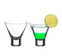 DIAMANTE Mini vasos de cóctel pequeños de Martini, vasos de cristal sin tallo para cócteles, cuenco de postre de Martini, Mojito, colección Auris, juego de 2