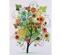 Diamante pintura DIY 5D forma especial diamantes de imitación, ABEUTY mandala rojo flores florales, broca parcial diamante Art º Kits Tree