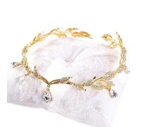 Diamante Tiara Cristal Corona Bridal Boda Tiara Drinestona Drop de hojas Tiara Crown Tiara Ornamento delantero Accesorios para el cabello