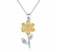 Diamanten Brazalete Herren Sonnenblumen-Halskette, Sonnenblumen-Armband, Sonnenblumen-Ohrringe, weibliches europäisches und amerikanisches Armband, Sonnenblumen-Ohrringe, trendig und Armband Echt