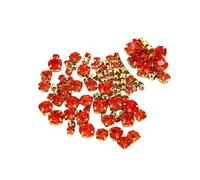 Diamantes de imitación, 500 piezas de cuentas de cristal de Strass de cristal, base dorada, costura, decoración de boda DIY(4 mm)